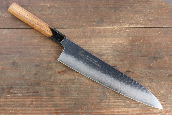 Sakai Takayuki VG10 33 Layer Damascus Gyuto Japanese Knife 240mm Live oak Lacquered (Kokushin) Handle - Japanny - Best Japanese Knife