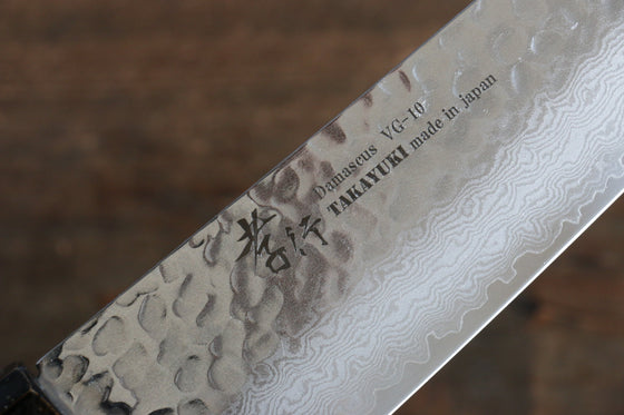 Sakai Takayuki VG10 33 Layer Damascus Gyuto Japanese Knife 240mm Live oak Lacquered (Kokushin) Handle - Japanny - Best Japanese Knife