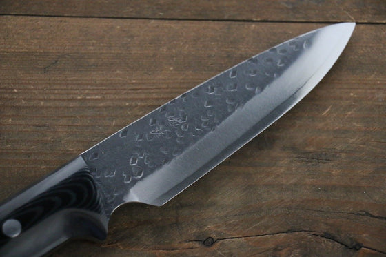 Takeshi Saji Blue Super Hunter Knife  120mm Black Micarta Handle - Japanny - Best Japanese Knife