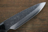 Takeshi Saji Blue Super Hunter Knife  110mm Black Micarta Handle - Japanny - Best Japanese Knife