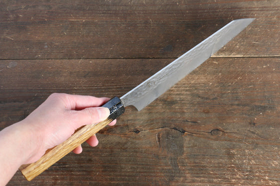 Sakai Takayuki VG10 33 Layer Damascus Kengata Gyuto 190mm Live oak Lacquered (Kokushin) Handle - Japanny - Best Japanese Knife