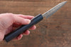 Yoshimi Kato VG10 8 Layer Damascus Petty-Utility  75mm with Shitan Handle - Japanny - Best Japanese Knife