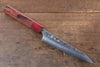 Yoshimi Kato Silver Steel No.3 Hammered Petty Japanese Chef Knife 150mm with Red Honduras Handle - Japanny - Best Japanese Knife