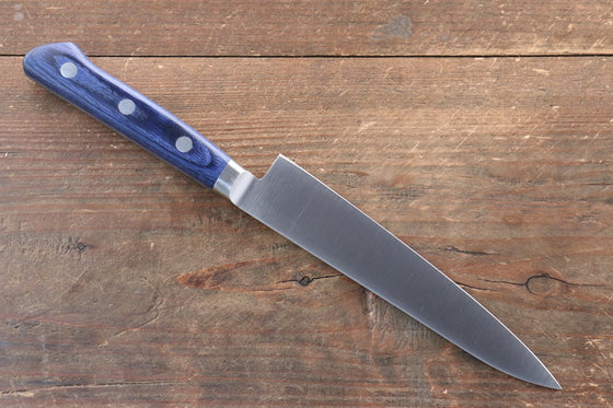 Seisuke Seiten Molybdenum Petty-Utility 120mm Blue Pakka wood Handle with Sheath - Japanny - Best Japanese Knife