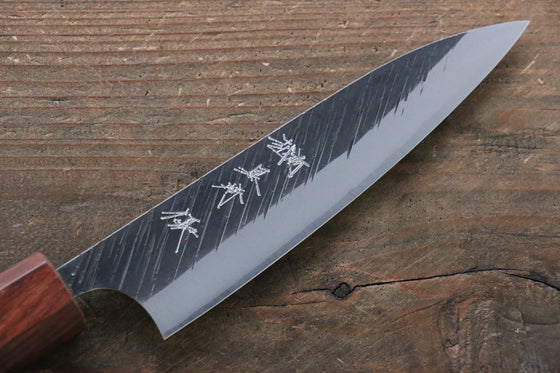 Yu Kurosaki Fujin Blue Steel Hammered Petty-Utility  120mm Shitan Handle - Japanny - Best Japanese Knife