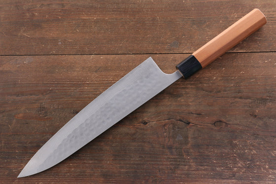 Nao Yamamoto SRS13 Black Damascus Gyuto Japanese Knife 240mm Cherry Blossoms Handle - Japanny - Best Japanese Knife