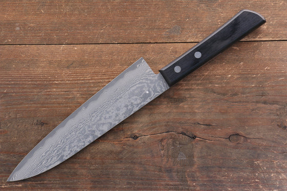 Nao Yamamoto VG10 Black Damascus Gyuto Japanese Knife 180mm Black Pakka wood Handle - Japanny - Best Japanese Knife