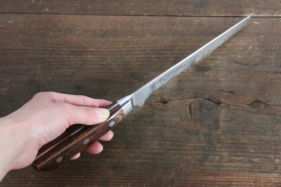 Fine ceramic Sharpening Rod Brown Pakka wood Handle – Japanny x Seisuke  Knife