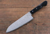 Nao Yamamoto VG10 Black Damascus Santoku 180mm Black Pakka wood Handle - Japanny - Best Japanese Knife