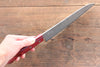 Nao Yamamoto VG10 Black Damascus Santoku 180mm Red Pakka wood Handle - Japanny - Best Japanese Knife