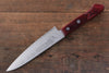 Nao Yamamoto VG10 Damascus Petty-Utility  135mm Red Pakka wood Handle - Japanny - Best Japanese Knife