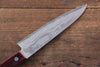 Nao Yamamoto VG10 Damascus Petty-Utility Japanese Knife 135mm Red Pakka wood Handle - Japanny - Best Japanese Knife