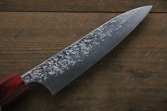 Yu Kurosaki Shizuku R2/SG2 Hammered Petty Japanese Chef Knife 120mm with American Cherry Handle - Japanny - Best Japanese Knife