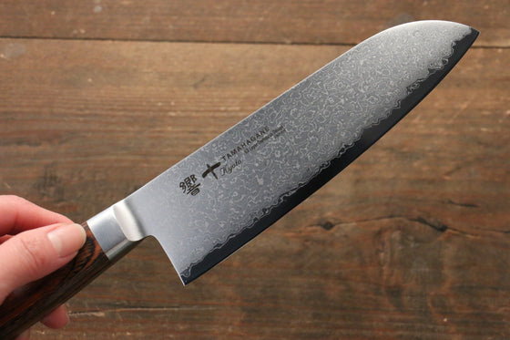 Tamahagane Kyoto 63 Layer Damascus Santoku 160mm KP-1115 - Japanny - Best Japanese Knife