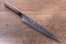  Seisuke AUS10 Damascus Sujihiki 240mm Shitan Handle - Japanny - Best Japanese Knife