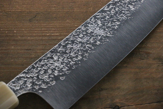 Yu Kurosaki Shizuku R2/SG2 Hammered Santoku Japanese Chef Knife 180mm with Maple Handle - Japanny - Best Japanese Knife