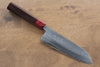 Kunihira VG1 Hammered Santoku 170mm Shitan (ferrule: Red Pakka wood) Handle - Japanny - Best Japanese Knife