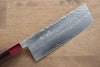 Kunihira VG1 Hammered Nakiri 165mm Shitan (ferrule: Red Pakka wood) Handle - Japanny - Best Japanese Knife