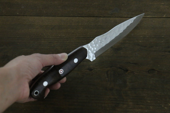 Yu Kurosaki R2/SG2 Hammered Hunter 135mm Acacia Handle - Japanny - Best Japanese Knife