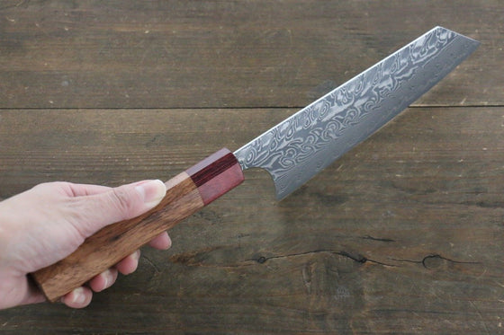 Yoshimi Kato R2/SG2 Damascus Bunka Japanese Knife 165mm Red Honduras Handle - Japanny - Best Japanese Knife