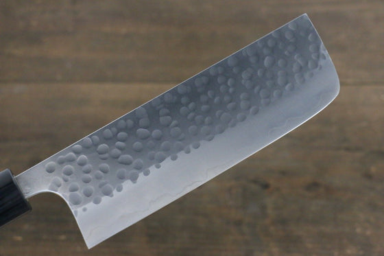 Yoshimi Kato Silver Steel No.3 Hammered Nakiri Japanese Chef Knife 165mm - Japanny - Best Japanese Knife