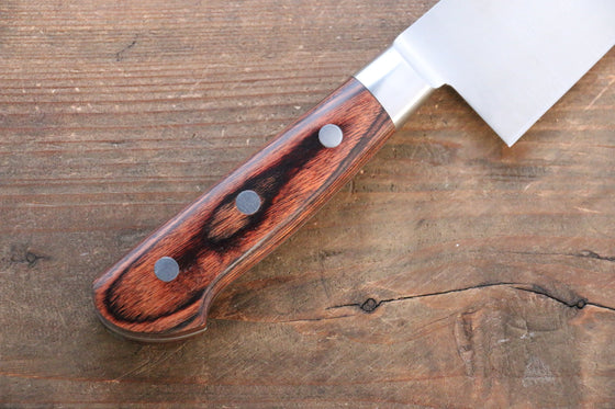 Iseya Molybdenum Steel Petty Japanese Chef Knife 120mm & Gyuto Knife 210mm with Mahogany Packer wood Handle Set (Ferrel : Stainless Steel) - Japanny - Best Japanese Knife