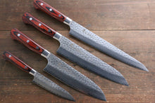  Sakai Takayuki VG10 33 Layer Damascus Sujihiki 240mm, Gyuto 210mm, Santoku 180mm & Petty 120mm Set - Japanny - Best Japanese Knife
