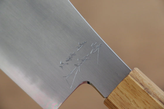 Jikko Fujisan Blue Steel No.2 Santoku 180mm Oak Handle - Japanny - Best Japanese Knife