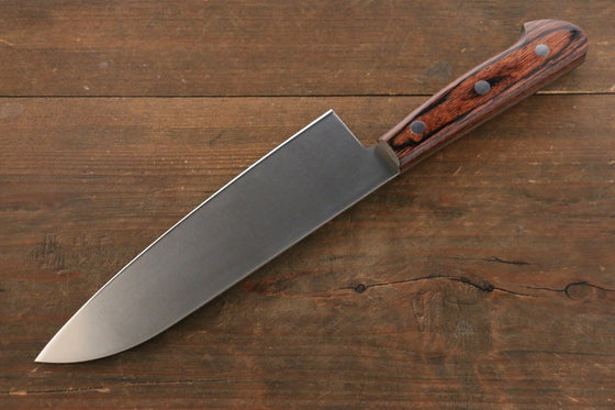 Iseya Molybdenum Santoku Japanese Knife 180mm Mahogany Handle - Japanny - Best Japanese Knife