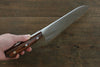 Iseya Molybdenum Santoku Japanese Knife 180mm Mahogany Handle - Japanny - Best Japanese Knife