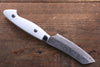Kazuo Nomura VG10 Damascus Kiritsuke 90mm White Stone Handle - Japanny - Best Japanese Knife