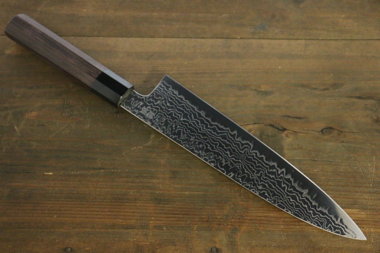 Sukenari ZDP189 Damascus Gyuto Japanese Knife 240mm Shitan Handle - Japanny - Best Japanese Knife