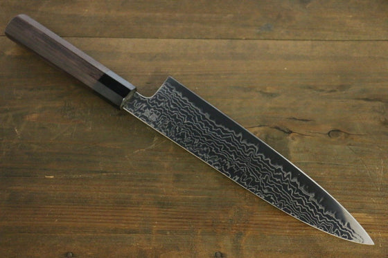 Sukenari ZDP189 Damascus Gyuto 240mm Shitan Handle - Japanny - Best Japanese Knife