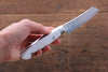 Kazuo Nomura VG10 Damascus Kiritsuke 90mm White Stone Handle - Japanny - Best Japanese Knife