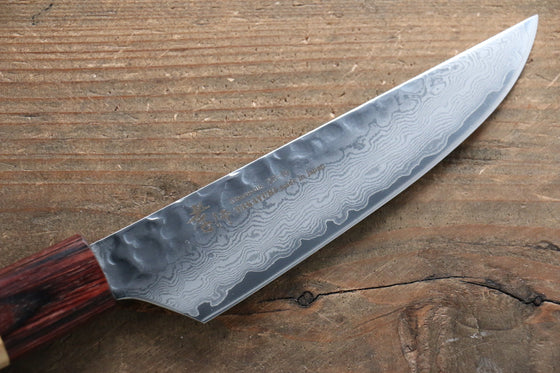 Sakai Takayuki VG10 33 Layer Damascus Steak 120mm Keyaki (Japanese Elm) Handle - Japanny - Best Japanese Knife