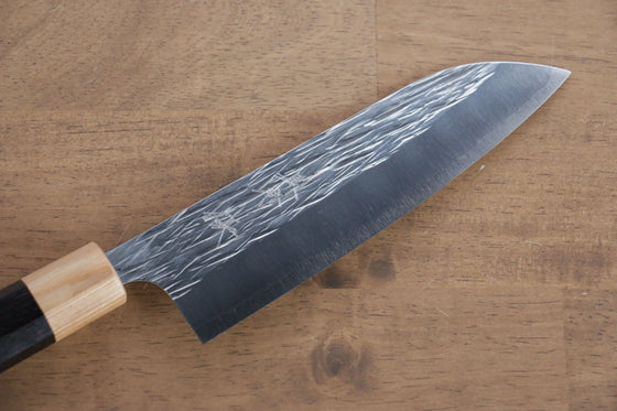 Yu Kurosaki Juhyo R2/SG2 Hammered Santoku 165mm Shitan (ferrule: Honduras) Handle - Japanny - Best Japanese Knife