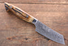 Kazuo Nomura VG10 Damascus Kiritsuke 90mm Brown Cow Bone Handle - Japanny - Best Japanese Knife