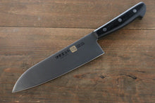  Iseya Molybdenum Santoku  180mm Black Pakka wood Handle - Japanny - Best Japanese Knife