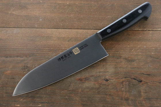 Iseya Molybdenum Steel petty Knife 150mm & Santoku Knife 180mm with Black Packer wood Handle Set - Japanny - Best Japanese Knife
