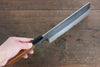 Yoshimi Kato Blue Super Kurouchi Nakiri Japanese Knife 165mm with Lacquered Handle with Saya - Japanny - Best Japanese Knife