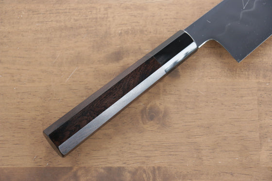 Jikko Honyaki White Steel No.3 Mirrored Finish Kiritsuke Gyuto 210mm Ebony Wood Handle - Japanny - Best Japanese Knife