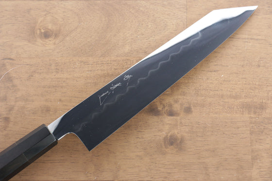 Jikko Honyaki White Steel No.3 Mirrored Finish Kiritsuke Gyuto 240mm Ebony Wood Handle - Japanny - Best Japanese Knife