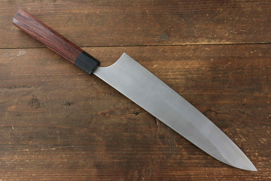 Yoshimi Kato Blue Super Nashiji Gyuto Japanese Knife 240mm Black Honduras Handle - Japanny - Best Japanese Knife
