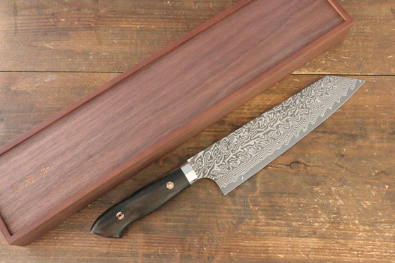 Yoshimi Kato R2/SG2 Damascus Bunka  200mm Black Persimmon Handle - Japanny - Best Japanese Knife