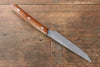 Takeshi Saji R2/SG2 Black Damascus Steak 125mm Ironwood Handle - Japanny - Best Japanese Knife