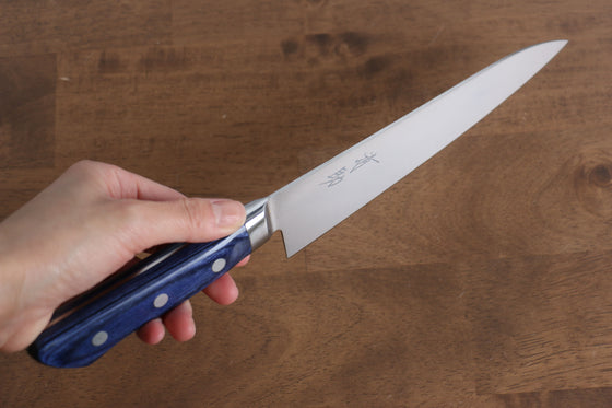 Seisuke Seiten Molybdenum Gyuto 180mm Blue Pakka wood Handle - Japanny - Best Japanese Knife