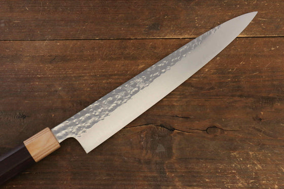 Yu Kurosaki Senko R2/SG2 Hammered Sujihiki Japanese Knife 240mm Shitan Handle - Japanny - Best Japanese Knife