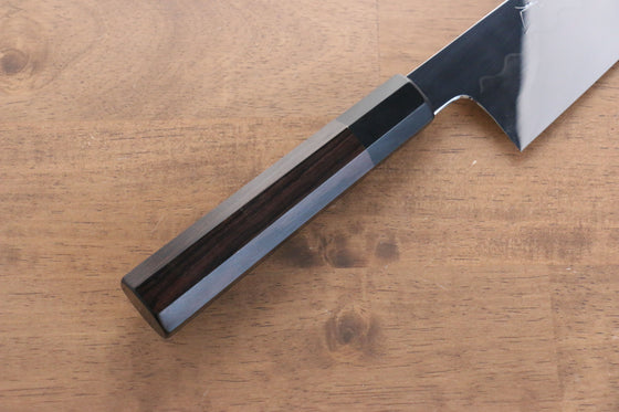 Jikko Honyaki White Steel No.3 Mirrored Finish Gyuto 240mm Ebony Wood Handle - Japanny - Best Japanese Knife