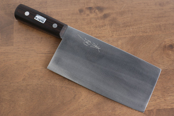 Seisuke Whole Steel Chinese Cleaver 180mm Shitan Handle - Japanny - Best Japanese Knife