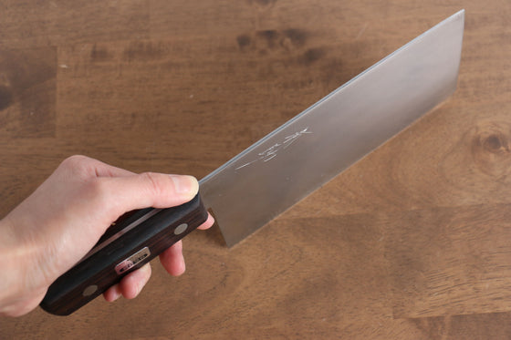 Seisuke Whole Steel Chinese Cleaver 180mm Shitan Handle - Japanny - Best Japanese Knife